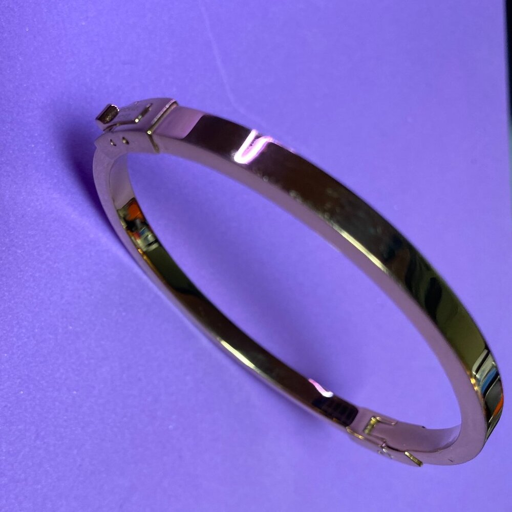 Michael Kors Plain Gold Tone Bangle Bracelet